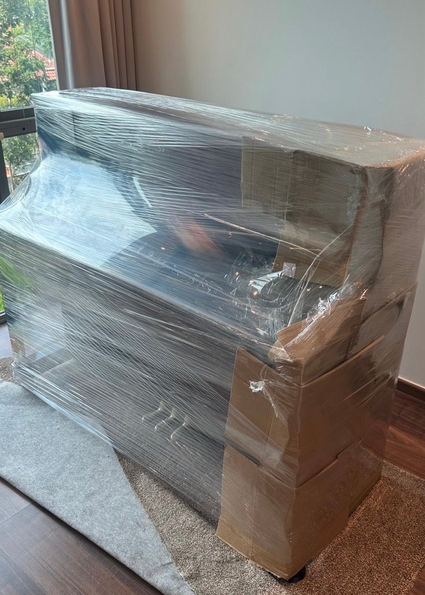 Large furniture wrapped for moving